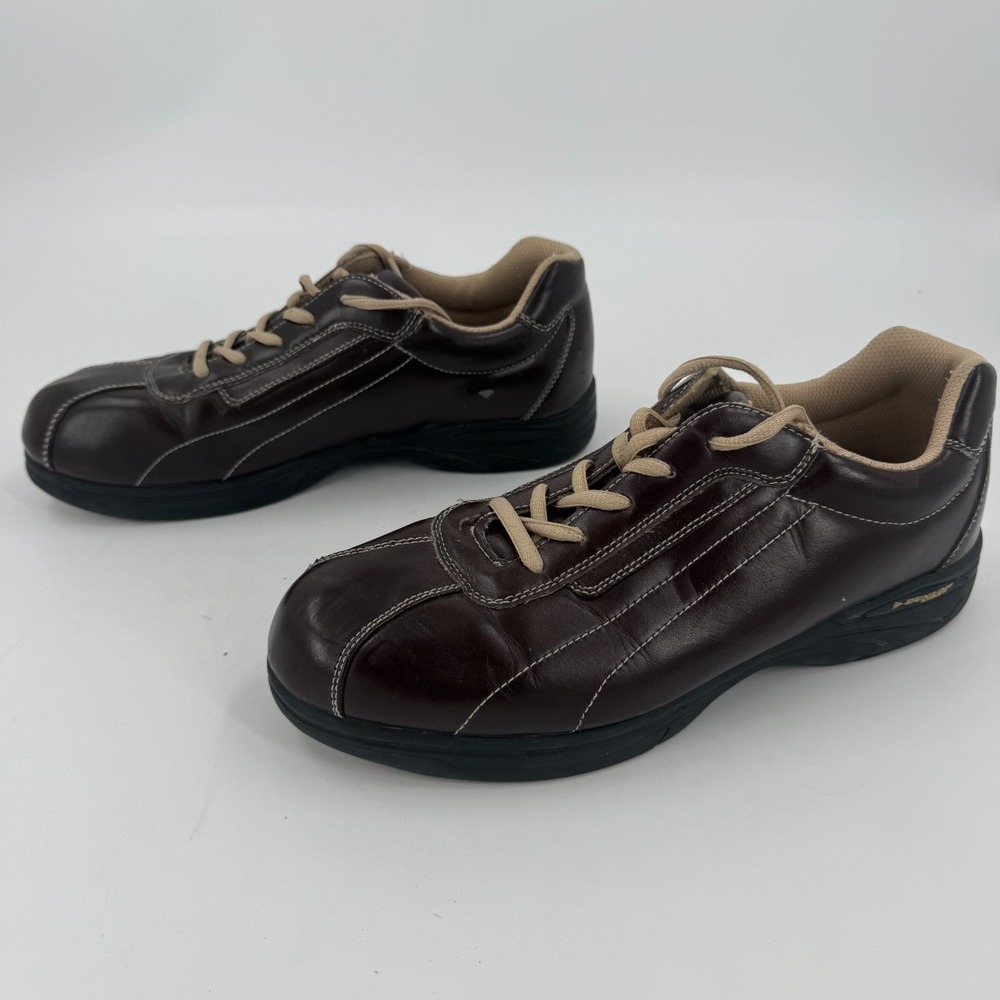 Dunlop Casual Oxford Shoes Mens US 10.5 Brown Synthetic Topstitch Detail Lace Up